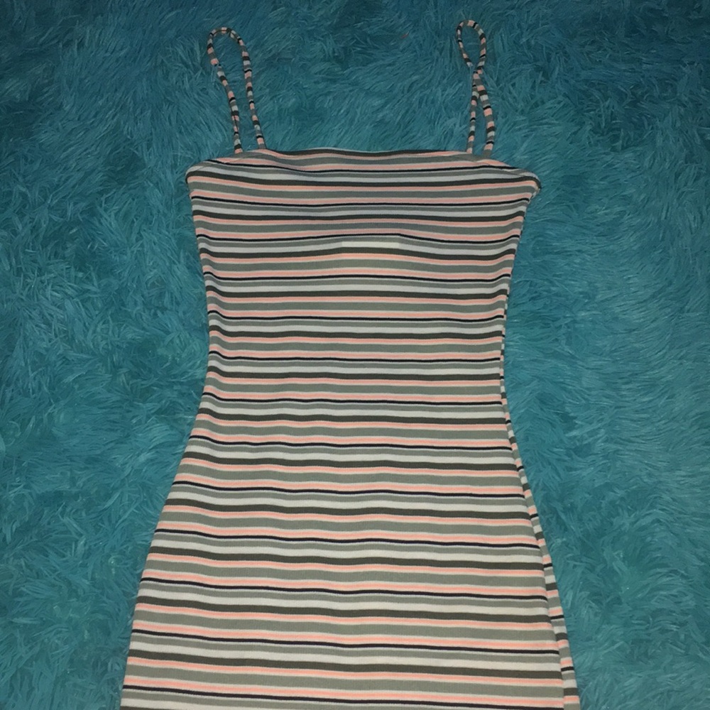 Pink stripped right dress